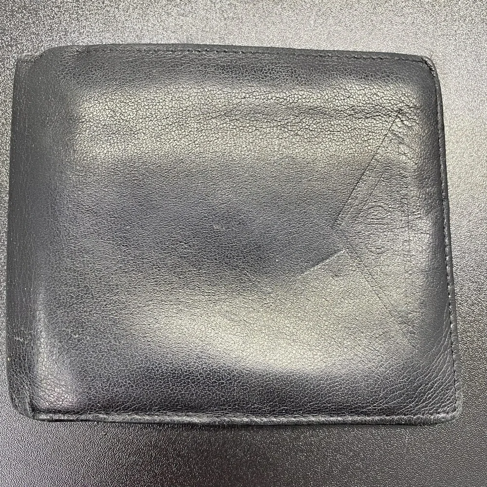 Christian Dior Wallet Mens Black Leather Bifold Credit Card Holder Logo Designer
